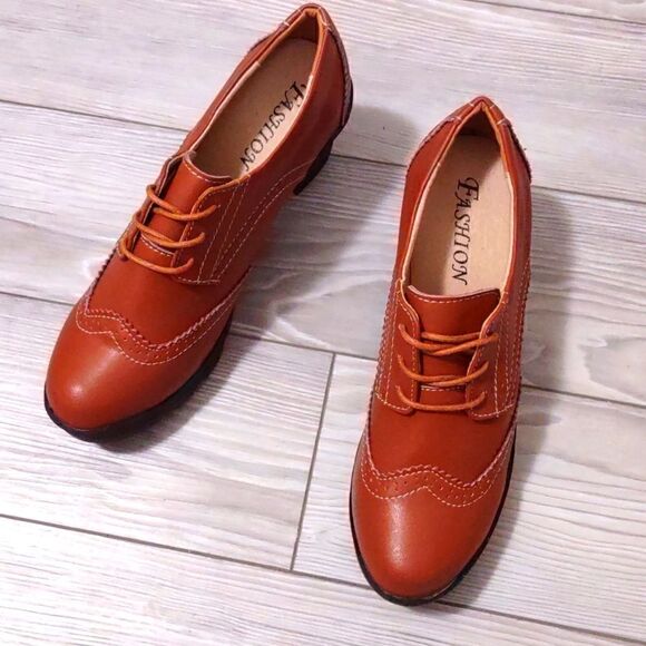 (51-2967) DADAWEN Women's Classic  Mid-Heel Square Toe Oxfords Sz 40 (9.5) - Picture 7 of 14